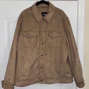 Express Tan Lightweight Shirt Jacket